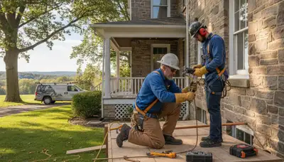Allentown, PA plumber repairing a plumbing system for a local home or business service call