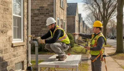 Plumber repairing a leak in Allentown, PA for plumbing repair services