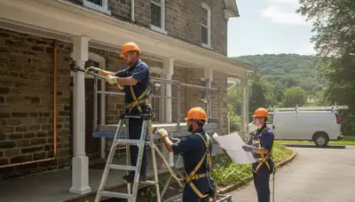Allentown, PA plumber repairing a plumbing fixture for residential service