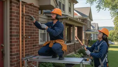 Allentown, PA plumber repairing a residential pipe for plumbing repair services