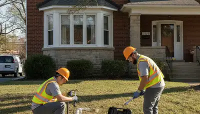 Allentown, PA plumbing repair team fixing a residential pipe leak for fast local service