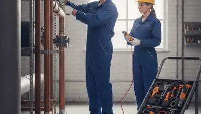 Allentown, PA plumber repairing a home pipe for reliable residential plumbing service