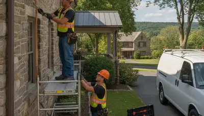 Allentown, PA plumber repairing a residential pipe for leak and water damage service