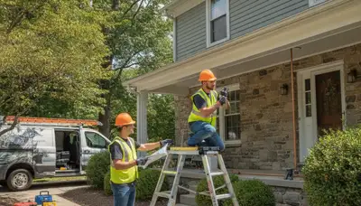 Allentown, PA plumbing repair team fixing a pipe for residential and commercial service