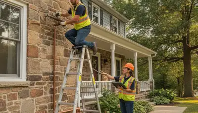 Allentown, PA plumber repairing a residential pipe for plumbing service at plumbersinallentownpa-new.com
