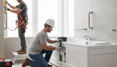 Walk in tub installation by plumbers in Allentown, PA for safer, accessible bathroom comfort