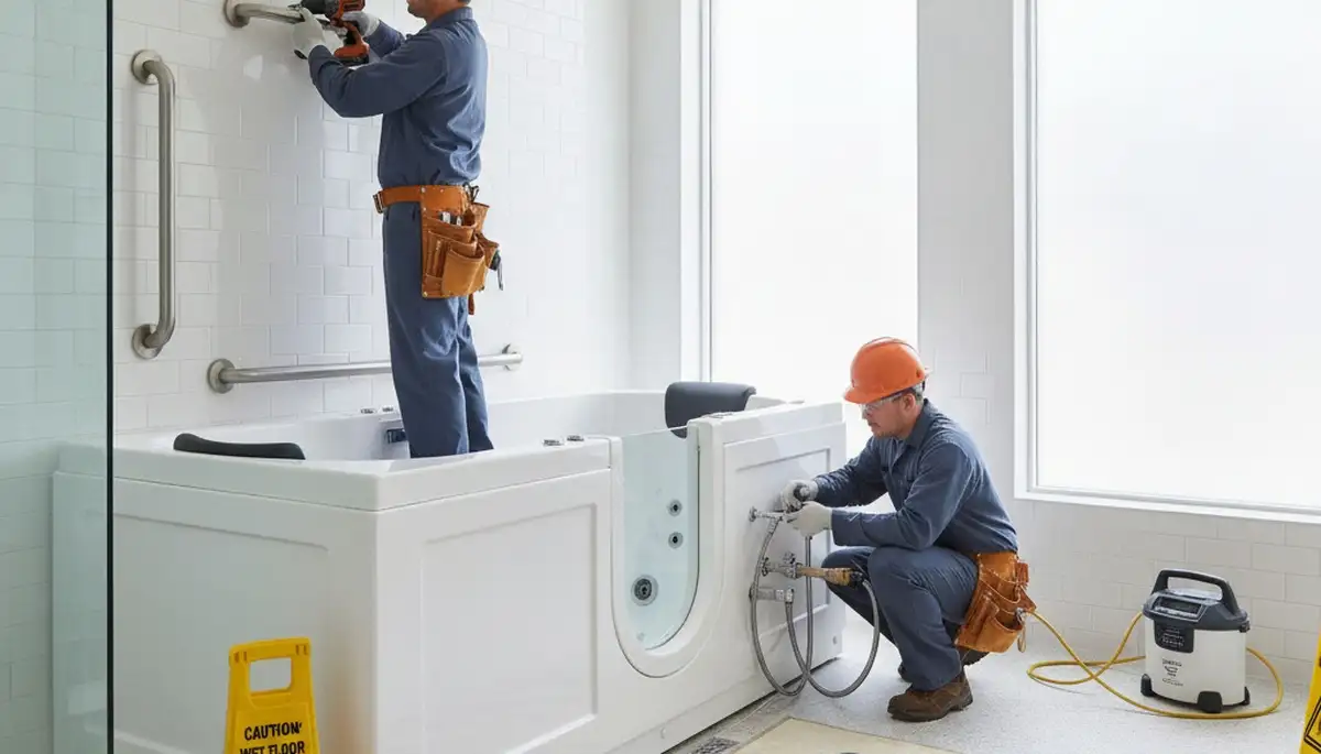 Walk-in tub installation for Allentown, PA homes by local plumbing repair professionals